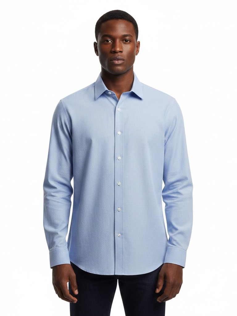 Burberry Light Blue Men's Dress Shirt - Size 15 1/2 33